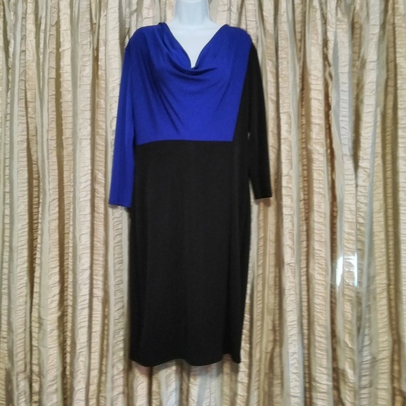 Narciso Rodriguez Dresses & Skirts - Narciso Rodriguez Color Block Dress - Blue/Black